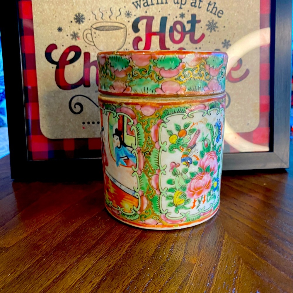 Antique porcelain canister